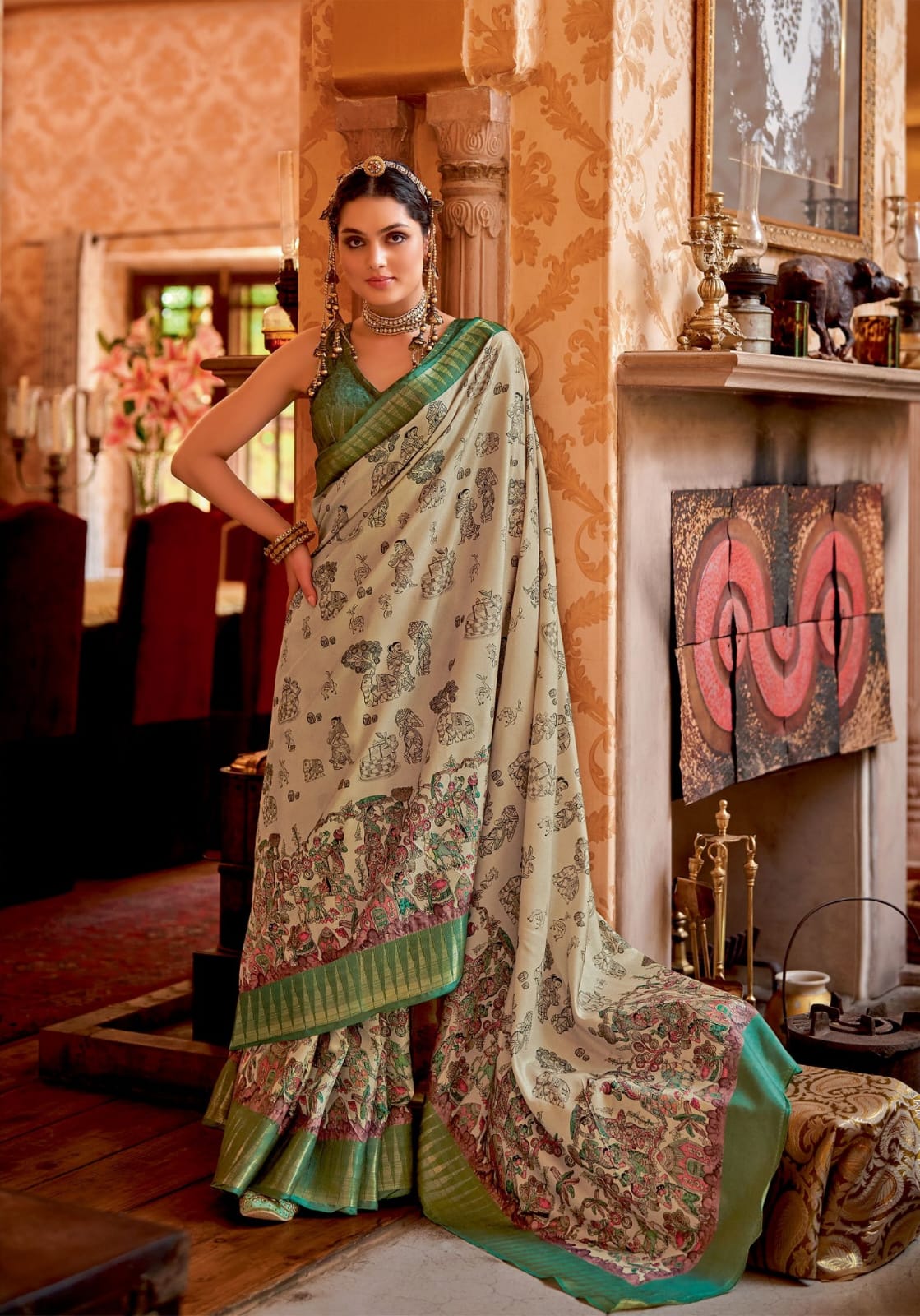 Morpankh By Apple Manipuri Temple Patta Designer Sarees Wholesale Price In Surat